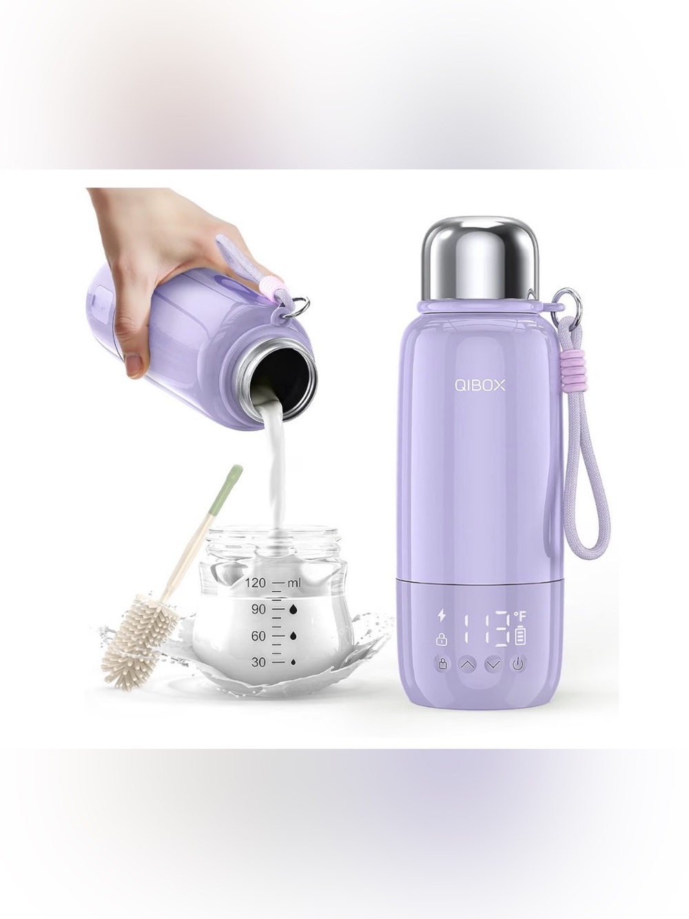 NWTOB - QIBOX Portable Bottle Warmer for Travel - Purple